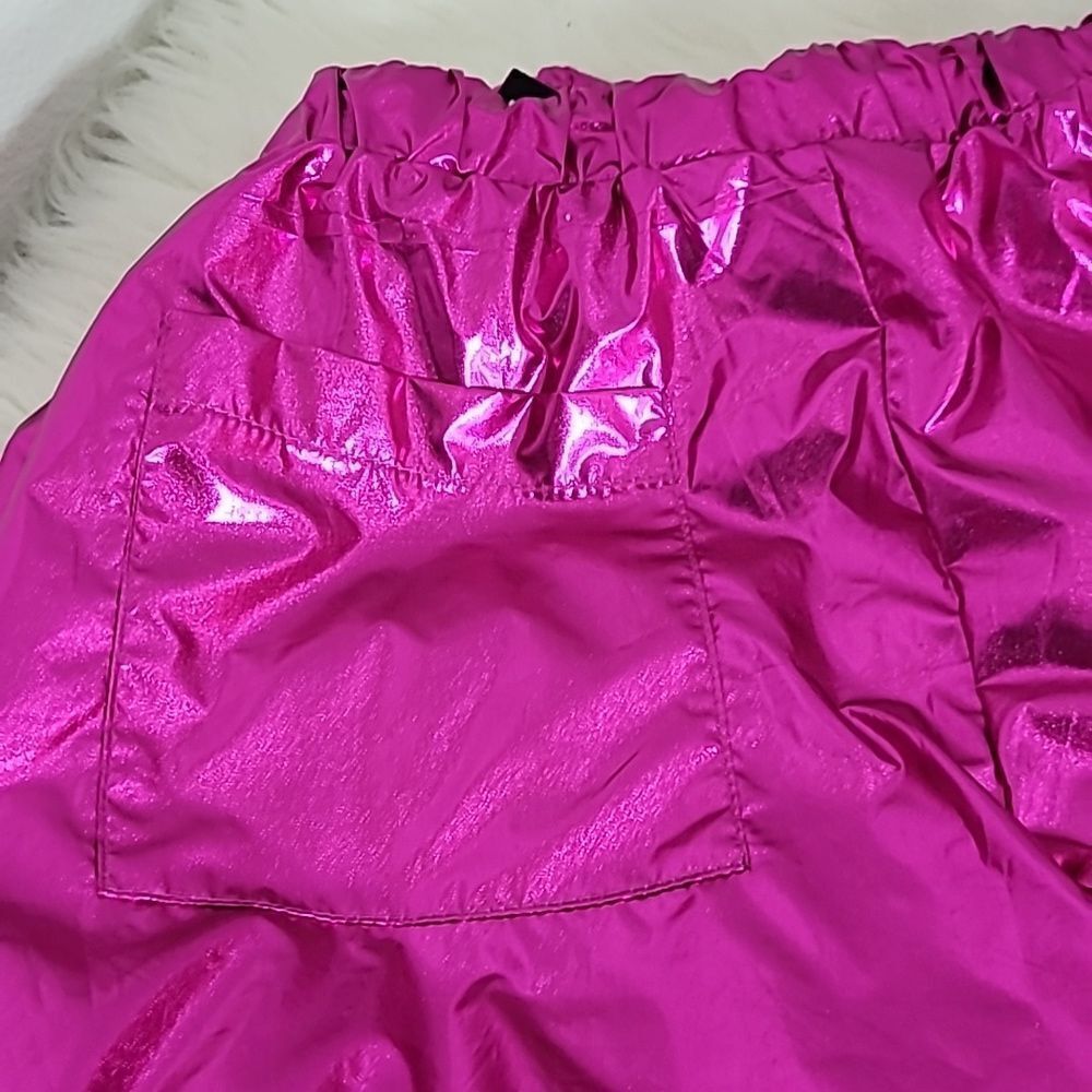 1751 JOLLIE & JOE Metalic Foill Drawstring Cargpo Joggers NWT - Picture 7 of 8